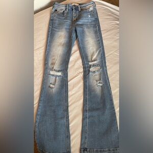 Kancan buttonfly flare jeans